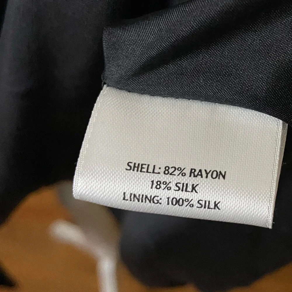 Eileen Fisher Velvet Open Front Cardigan- Silk Blend outer/ 100% silk lining- M - Picture 9 of 9